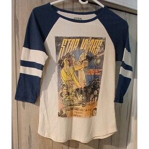 Star Wars T-Shirt SIZE MEDIUM Ivory / Navy Vfifthsun Brand, feat. Luke and Leia